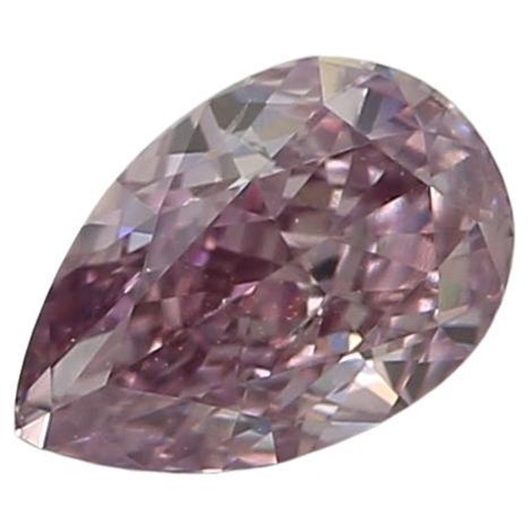 GIA Certified Carat Fancy Purple Pink SI2 Clarity Diamond For