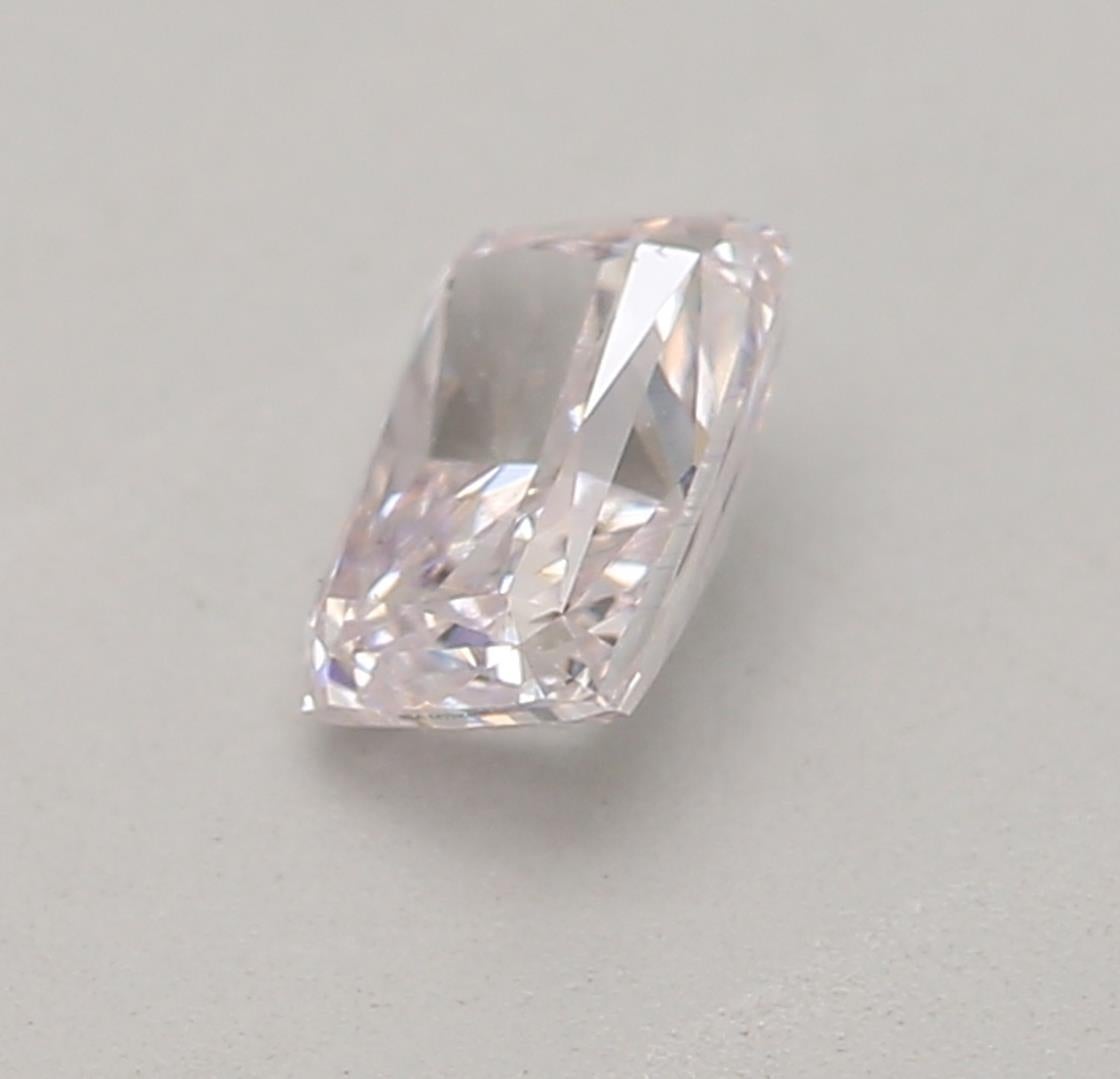Cushion Cut GIA Certified 0.25 Carat Very Light Pink VS1 Clarity Diamond For Sale