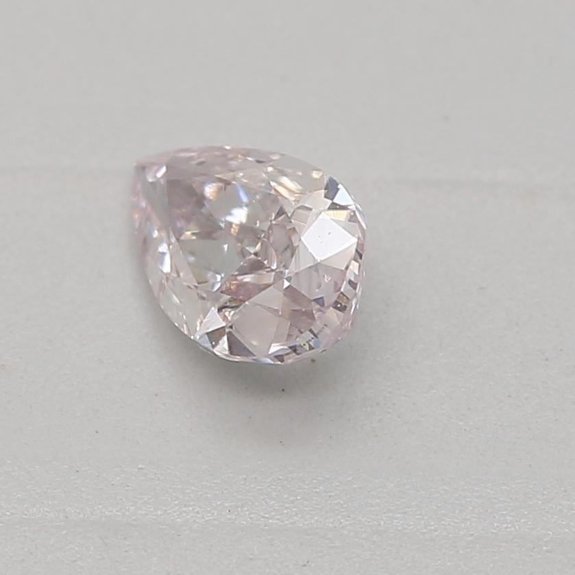 Pear Cut GIA Certified 0.25 Certified Light Pink SI1 Clarity Diamond For Sale