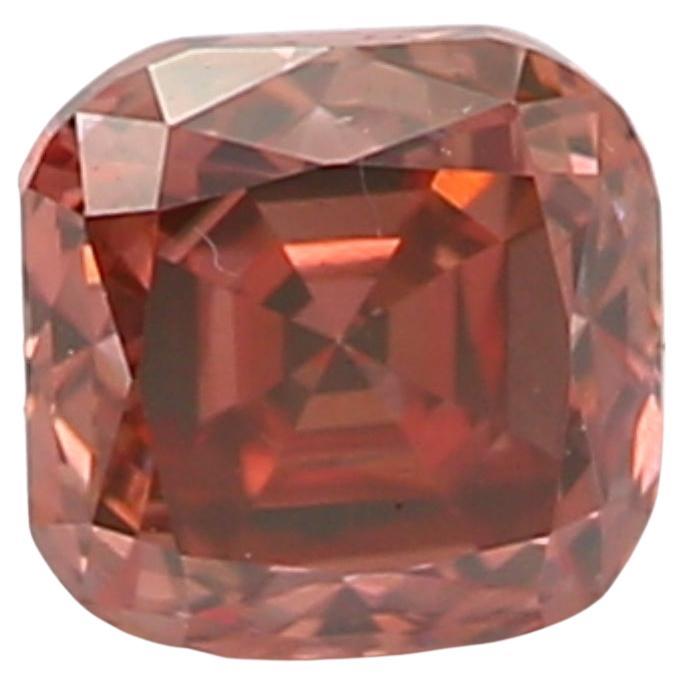 GIA Certified 0.26 Carat Fancy Deep Brownish Orangy Pink VS2 Clarity Diamond