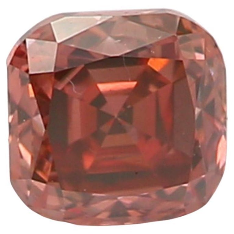 GIA Certified 0.26 Carat Fancy Deep Brownish Orangy Pink VS2 
