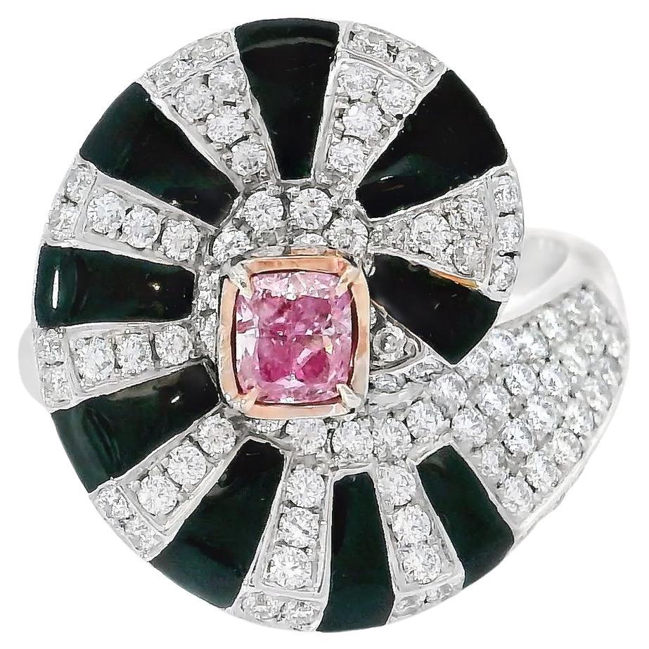 GIA Certified 0.27 Carat Faint Pink VS2 Clarity Diamond Ring