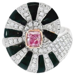 GIA Certified 0.27 Carat Faint Pink VS2 Clarity Diamond Ring