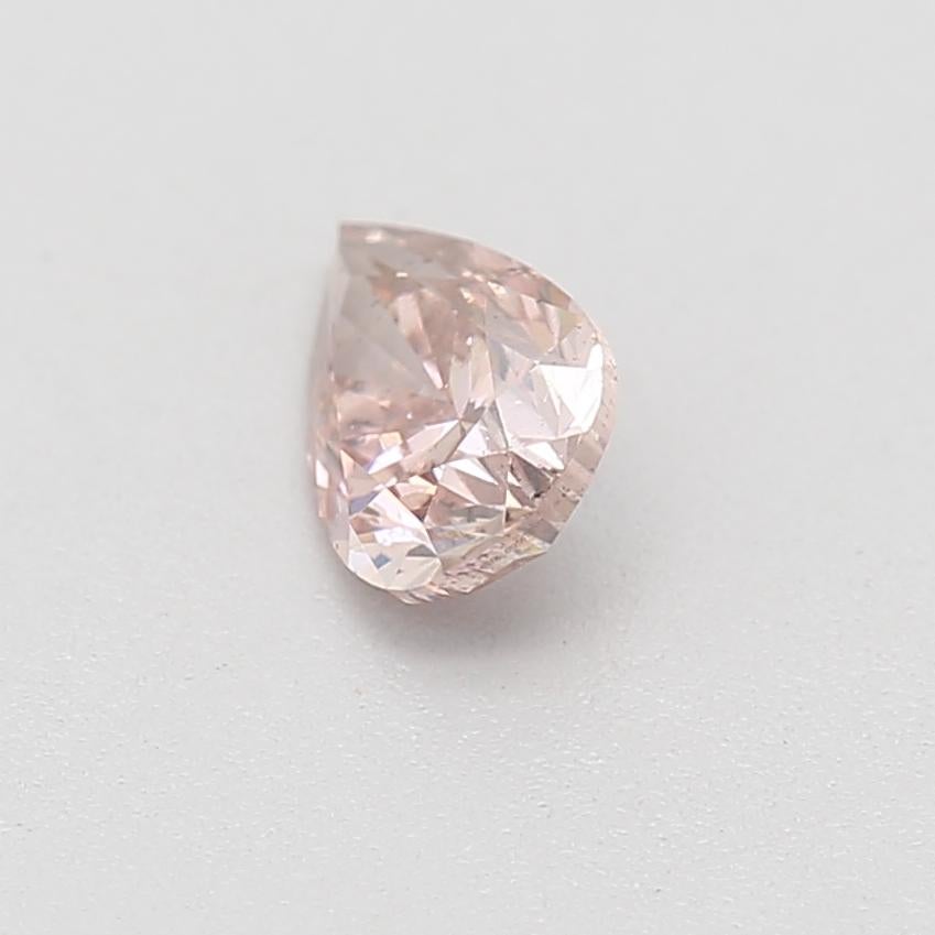 GIA-zertifizierter 0,27 Karat Fancy Brauner und rosa I1 Reinheitsgrad Diamant (Tropfenschliff) im Angebot