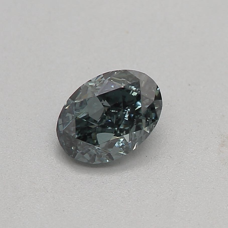 Certificate: GIA 
Report Number: 2368583060
Shape And Cut: Oval
Carat Weight: 0.27 carat
Measurements: 4.64 x 3.36 x 2.20 mm
Color Grade: Fancy Dark Gray Green

FEATURES OF THE DIAMOND:

This fancy dark gray green diamond is a rare and striking