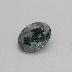 GIA Certified 0.27 Carat Fancy Dark Gray Green SI1 Clarity Diamond