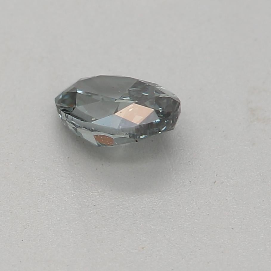 GIA Certified 0.27 Carat Fancy Dark Gray Green SI1 Clarity Diamond In New Condition For Sale In บางรัก, TH