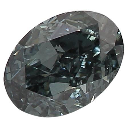 GIA Certified 0.27 Carat Fancy Dark Gray Green SI1 Clarity Diamond
