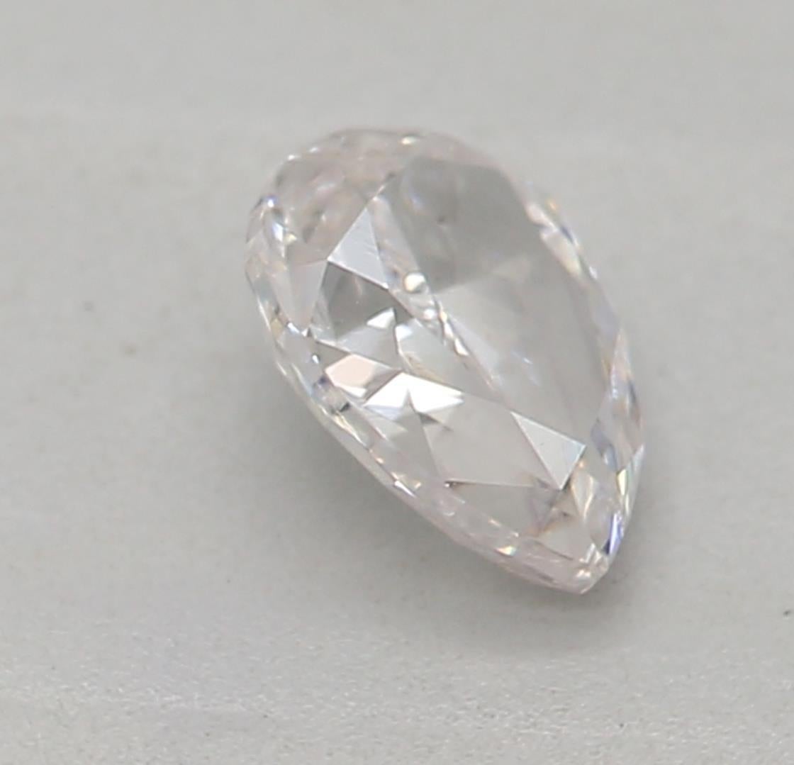 da uomo o donna Diamante certificato GIA da 0,28 carati di colore rosa tenue con purezza SI1 in vendita