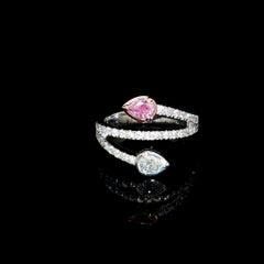 GIA Certified 0.28 Carat Faint Pink SI1 Diamond Ring