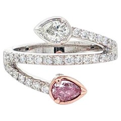 Anello con diamante SI1 rosa tenue certificato GIA da 0,28 carati