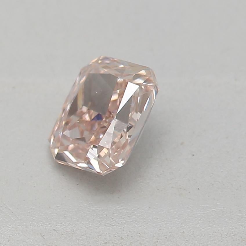 Taille radiant GIA Certified 0.28 Carat Fancy Brown Pink SI2 Clarity Diamond en vente