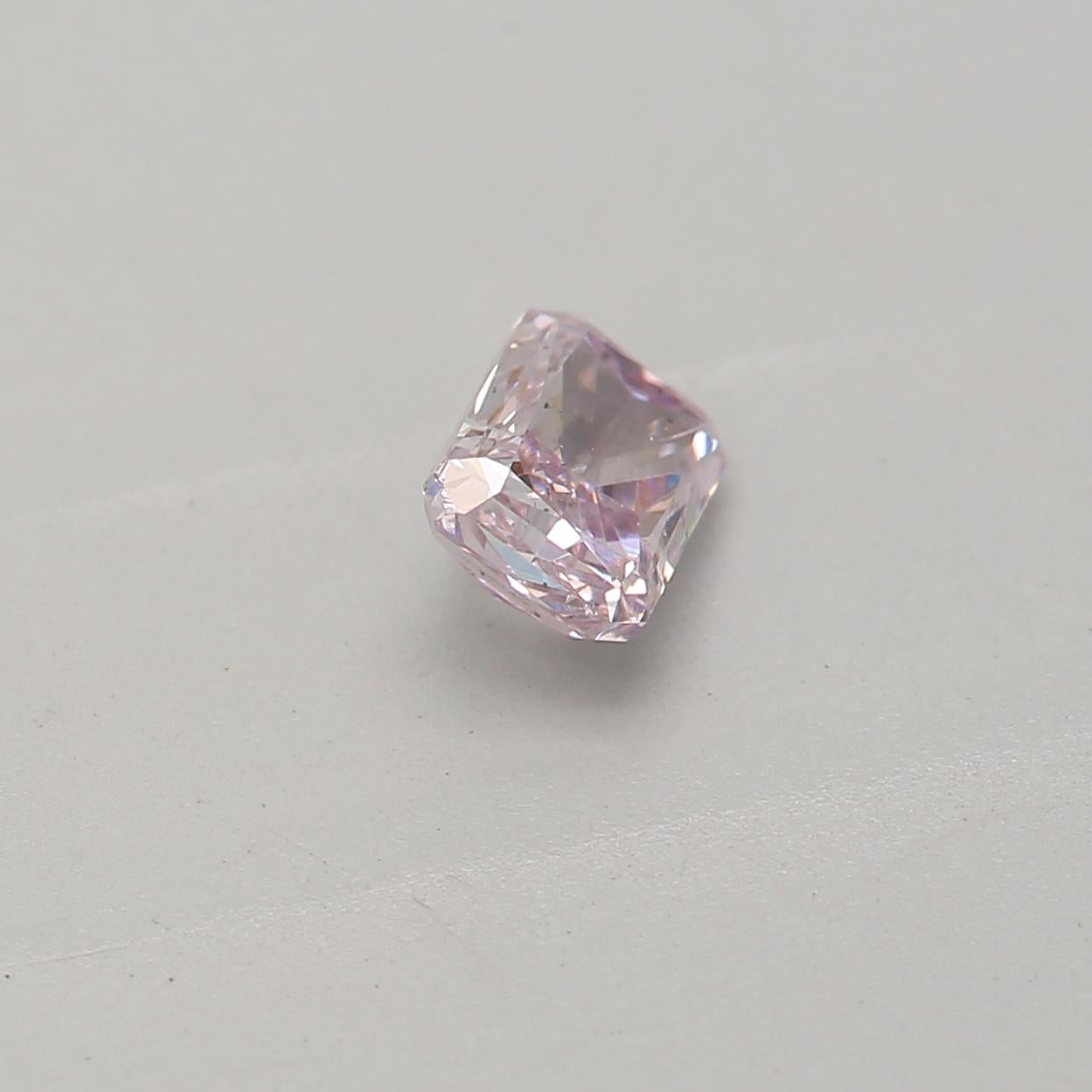 Women's or Men's GIA Certified 0.28 carat Fancy Pink Purple SI2 Clarity Diamond For Sale
