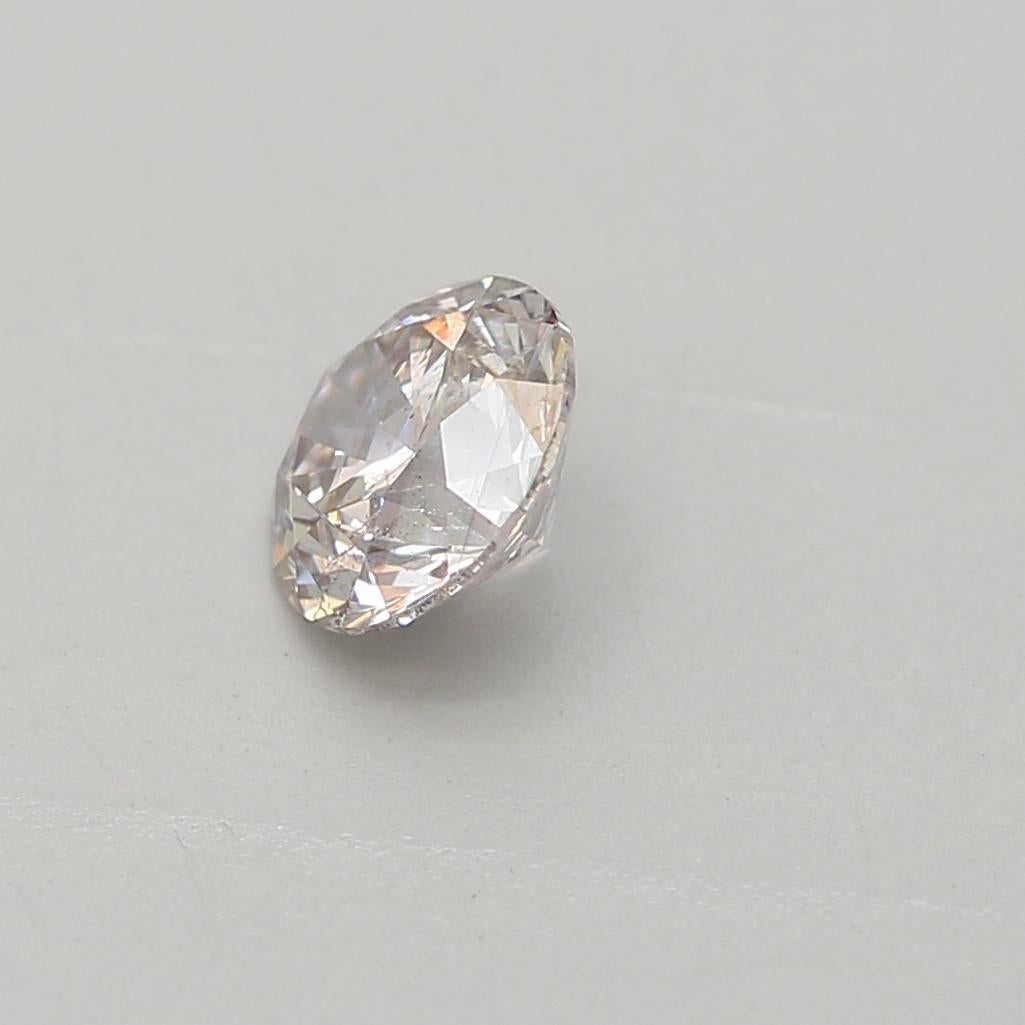 Round Cut GIA Certified 0.28 Carat Light Pink I2 Clarity Diamond For Sale