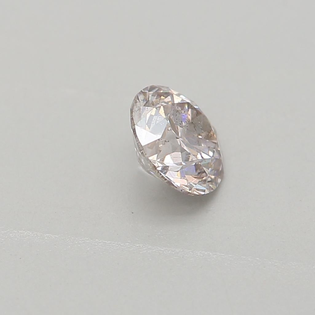 Women's or Men's GIA Certified 0.28 Carat Light Pink I2 Clarity Diamond For Sale