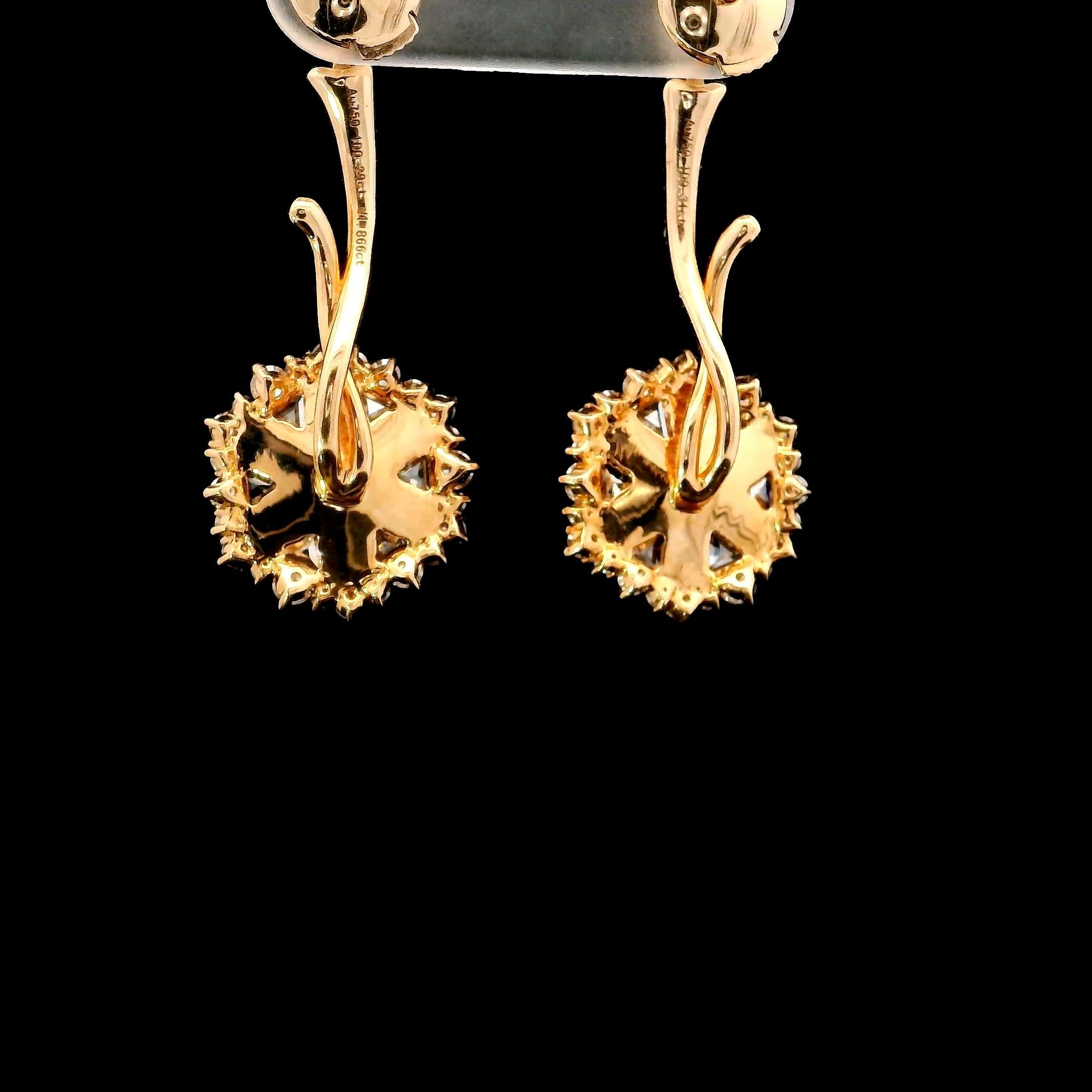 Femenino o masculino Pendientes de diamantes con certificado GIA de 0,29 quilates de color rosa tenue y claridad SI2 en venta