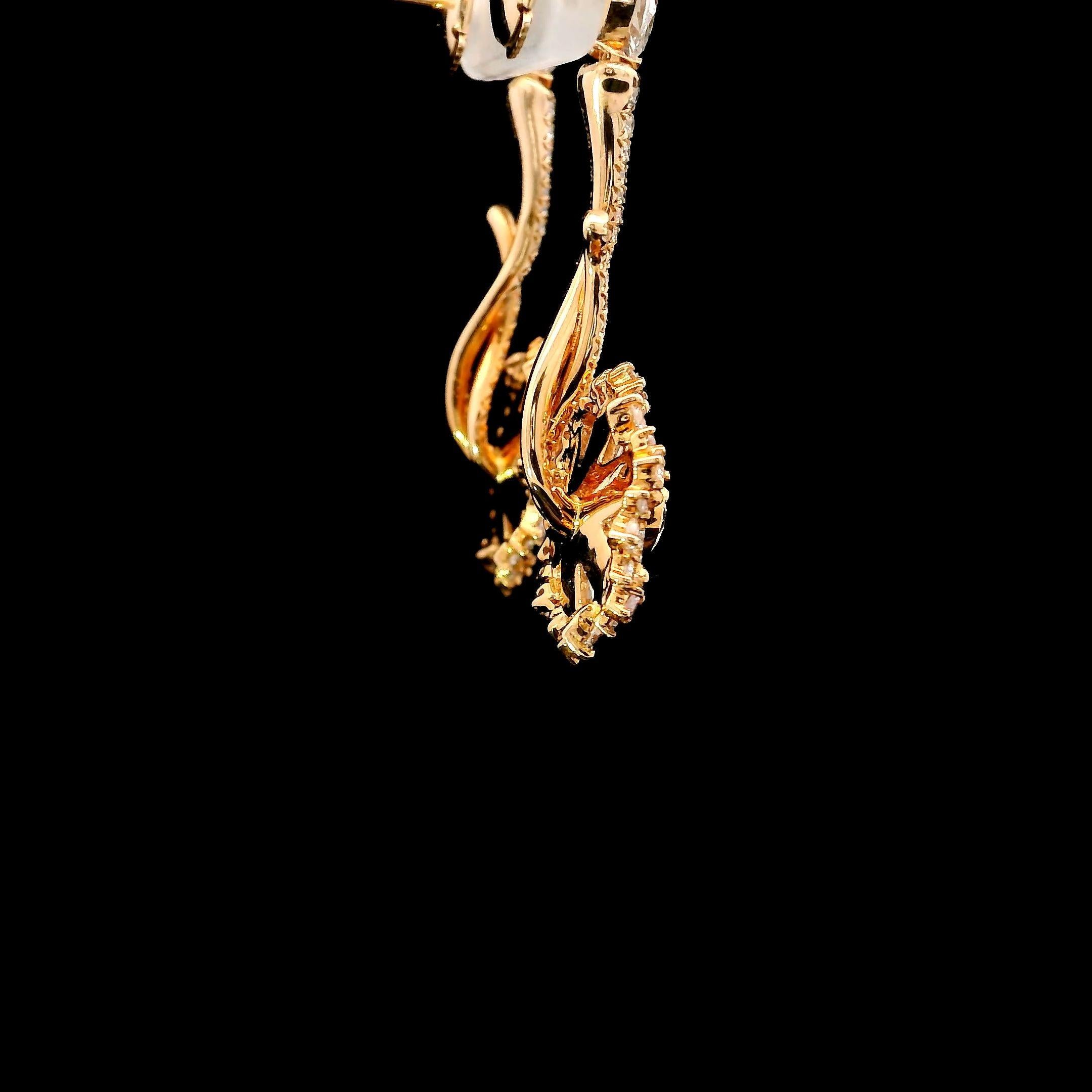 Pendientes de diamantes con certificado GIA de 0,29 quilates de color rosa tenue y claridad SI2 en venta 2