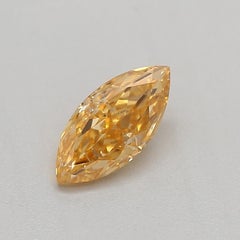 GIA Certified 0.29 Carat Fancy Intense Yellow Orange I1 Clarity Diamond