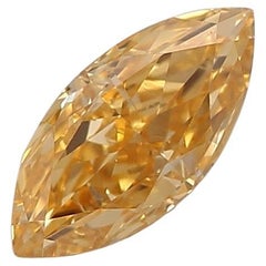 GIA Certified 0.29 Carat Fancy Intense Yellow Orange I1 Clarity Diamond