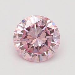 Diamante certificado por GIA de 0,29 quilates de color rosa fantasía con claridad SI2