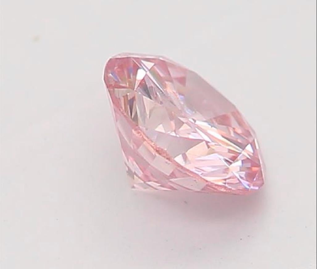 Women's or Men's GIA Certified 0.29 Carat Fancy Pink SI2 Clarity Diamond For Sale
