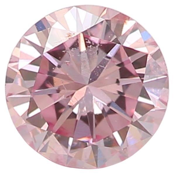 Diamante certificado por GIA de 0,29 quilates de color rosa fantasía con claridad SI2