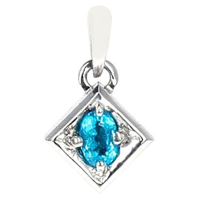 GIA Certified 0.29 ct. Brazilian Paraiba Tourmaline Pendant Necklace For Sale