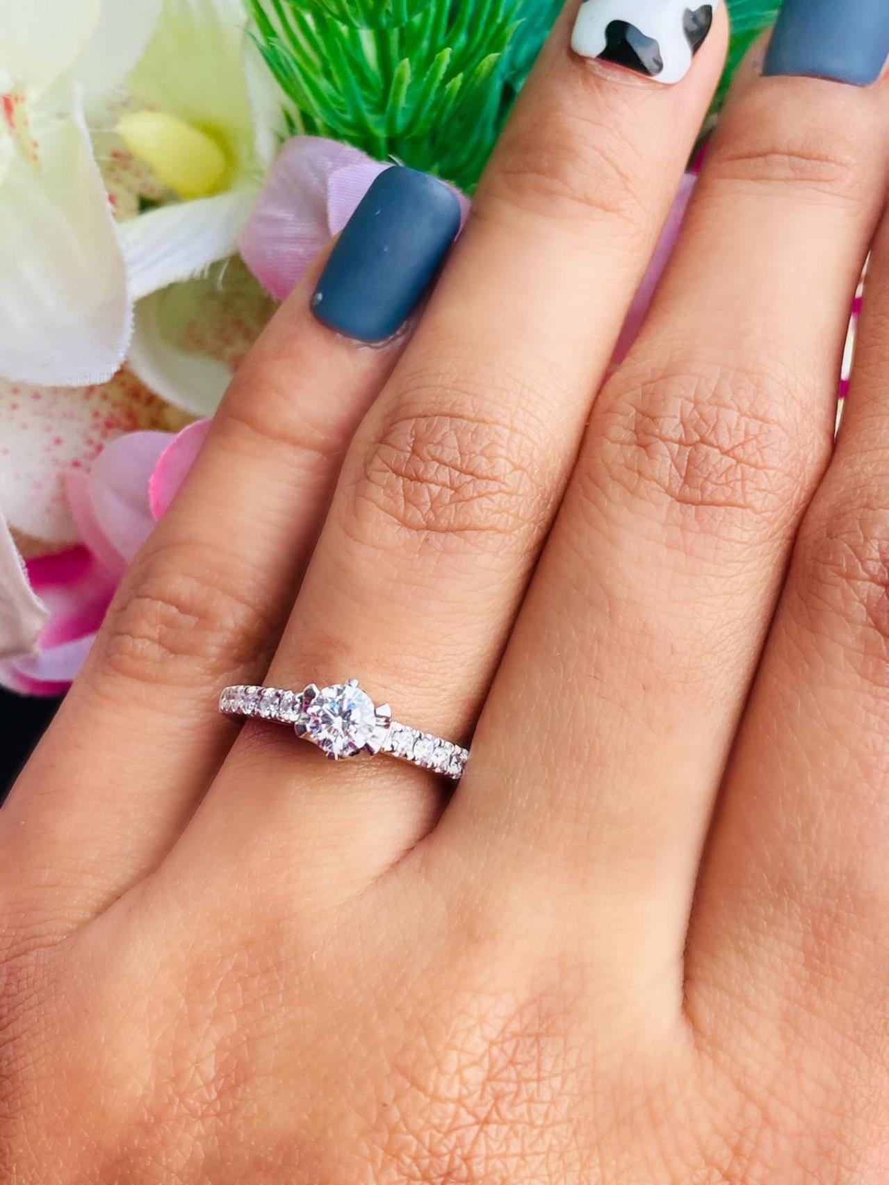 GIA Certified 0.30 Carat D Colour if Clarity Diamond Ring For Sale 1