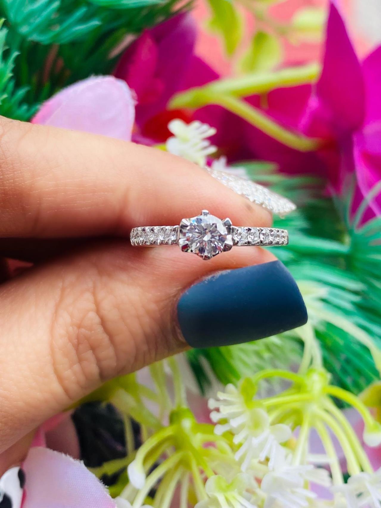 GIA Certified 0.30 Carat D Colour if Clarity Diamond Ring For Sale 2