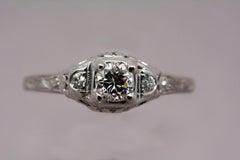 GIA Certified 0.30 Carat Diamond Ring 18 Karat White Gold by Birks