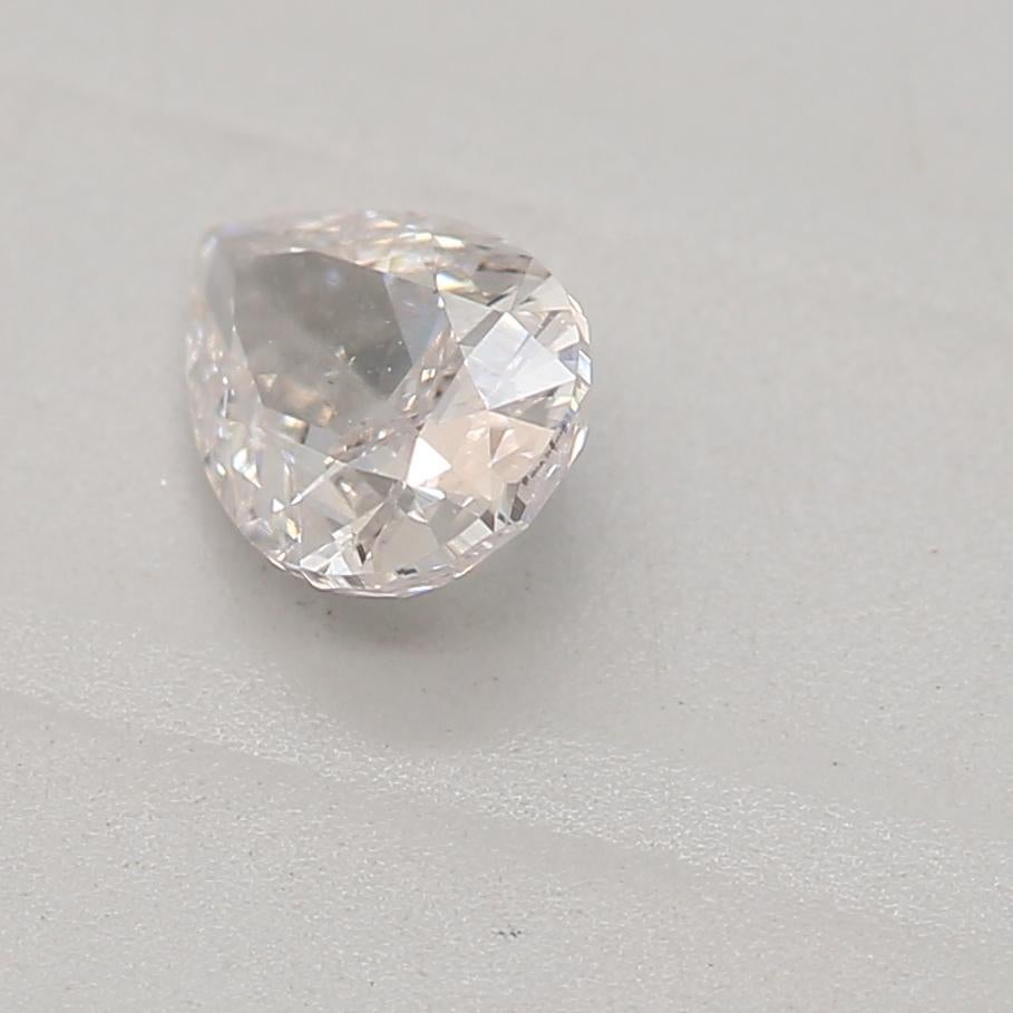 Pear Cut GIA Certified 0.30 Carat Faint Pink SI1 Clarity Diamond For Sale