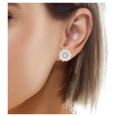 GIA Certified 0.30 Carat Faint Pink VS1 / IGI 0.30 Faint Pink SI1 Earring Ring