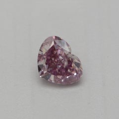 GIA Certified 0.30 Carat Fancy Brownish Purple Pink SI1 Clarity Diamond Ring