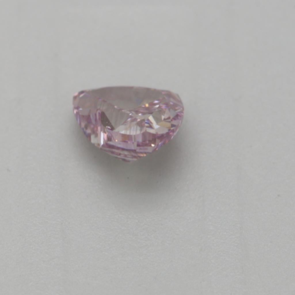 Heart Cut GIA Certified 0.30 Carat Fancy Brownish Purple Pink SI1 Clarity Diamond Ring For Sale