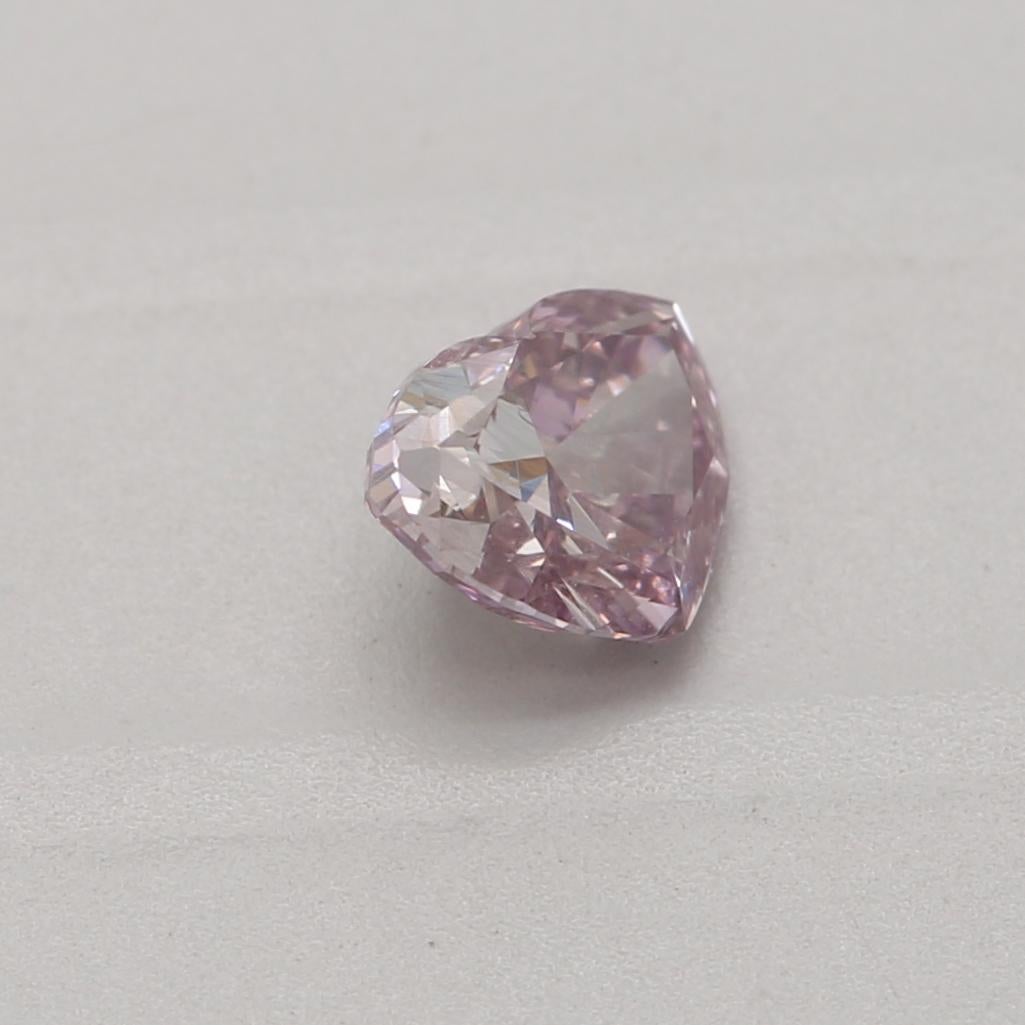 Women's or Men's GIA Certified 0.30 Carat Fancy Brownish Purple Pink SI1 Clarity Diamond Ring For Sale