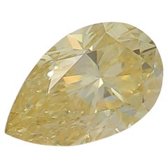 Diamante certificado por el GIA de 0,30 quilates de color amarillo pardusco claro de fantasía y claridad SI2