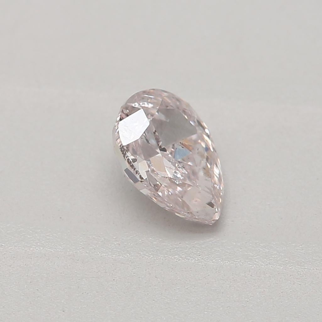 Women's or Men's GIA Certified 0.30 Carat Light Pink I1 Clarity Diamond For Sale
