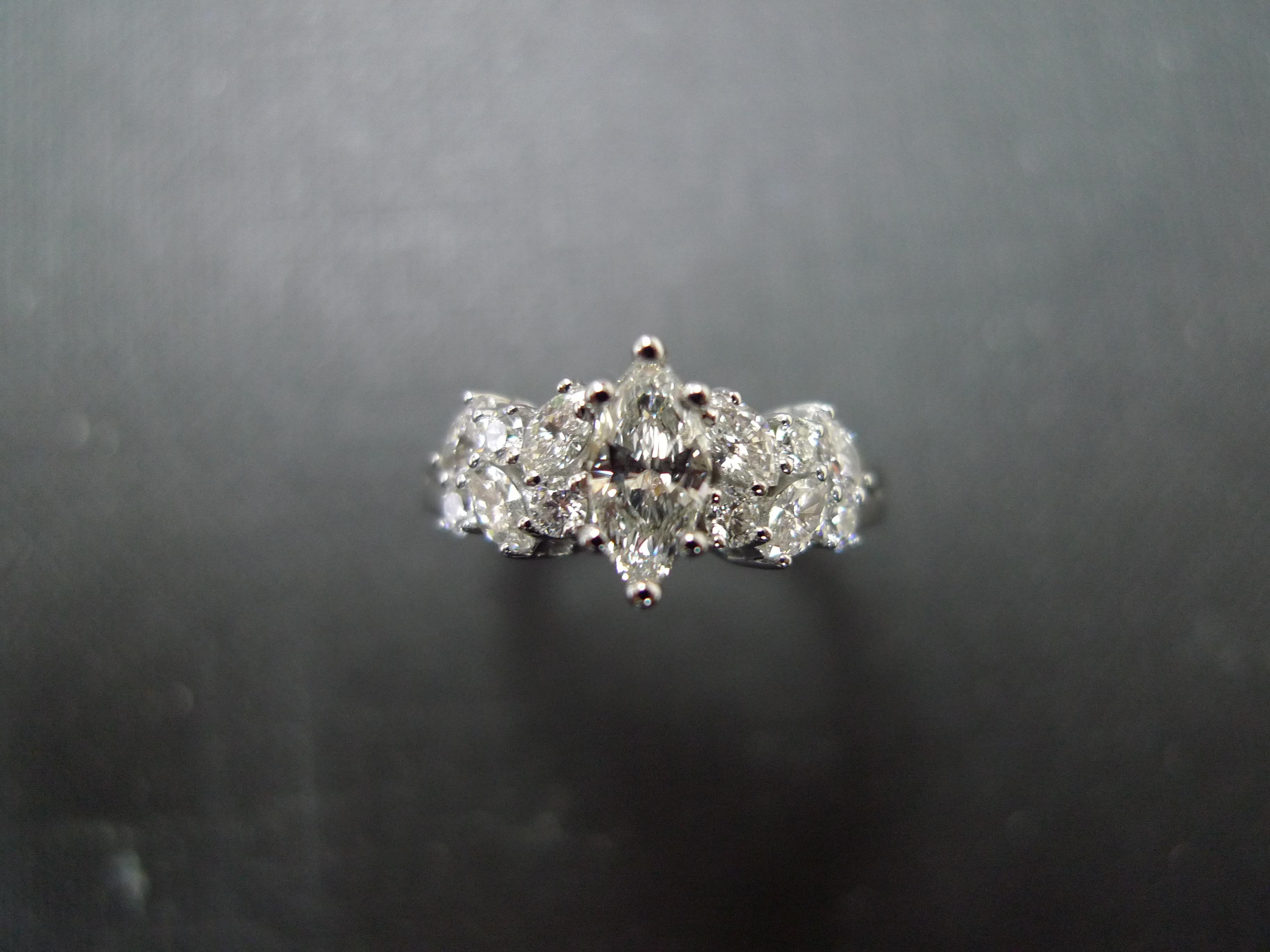 For Sale:  GIA Certified 0.30ct Marquise Diamond Unique Engagement Ring Handmade Modern  13
