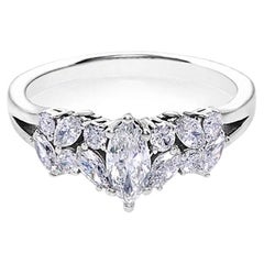 GIA-zertifizierter Verlobungsring mit 0,30 Karat Marquise-Diamant, handgefertigt, modern 