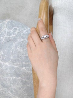 GIA Certified 0.30ct Marquise Shape Diamond Round Brilliant Cut Engagement Ring