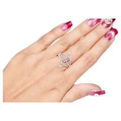 GIA zertifiziert 0,31 Karat Faint Pink Diamond Ring VS2 Klarheit