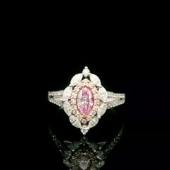 GIA Certified 0.31 Carat Faint Pink VS2 Clarity Diamond Ring