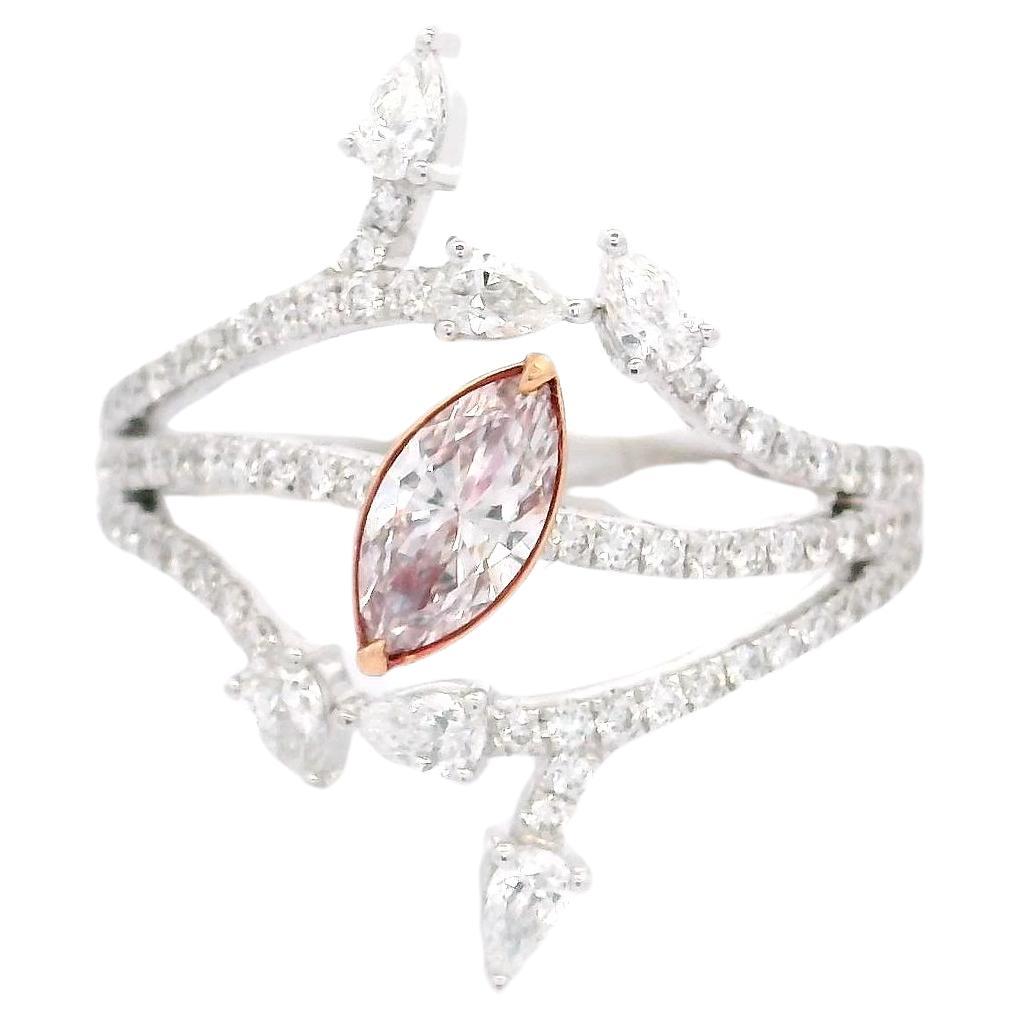GIA Certified 0.31 Carat Faint pink VS2 Clarity Diamond Ring
