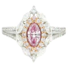 GIA Certified 0.31 Carat Faint Pink VS2 Clarity Diamond Ring