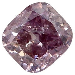 Diamante certificado por GIA de 0,31 quilates de color rosa púrpura parduzco de fantasía y claridad I2