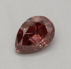 GIA Certified 0.31 Carat Fancy Deep Orangy Pink I3 Clarity Diamond