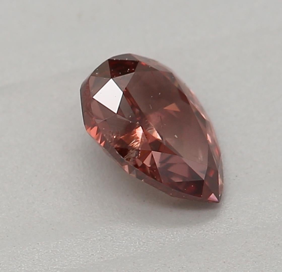 da uomo o donna GIA Certificato 0,31 Carati Fancy Deep Orangy Pink I3 Clarity in vendita