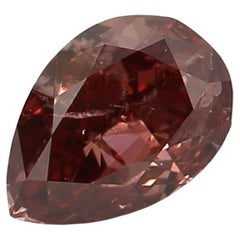 GIA Certified 0.31 Carat Fancy Deep Orangy Pink I3 Clarity Diamond