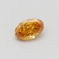 GIA Certified 0.31 Carat Fancy Deep Yellow Orange SI2 Clarity Diamond