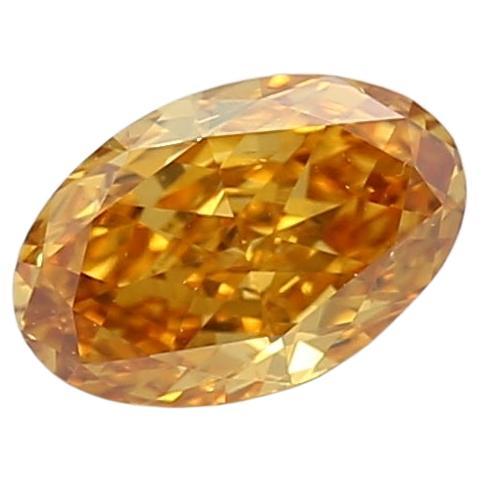 GIA Certified 0.31 Carat Fancy Deep Yellow Orange SI2 Clarity Diamond